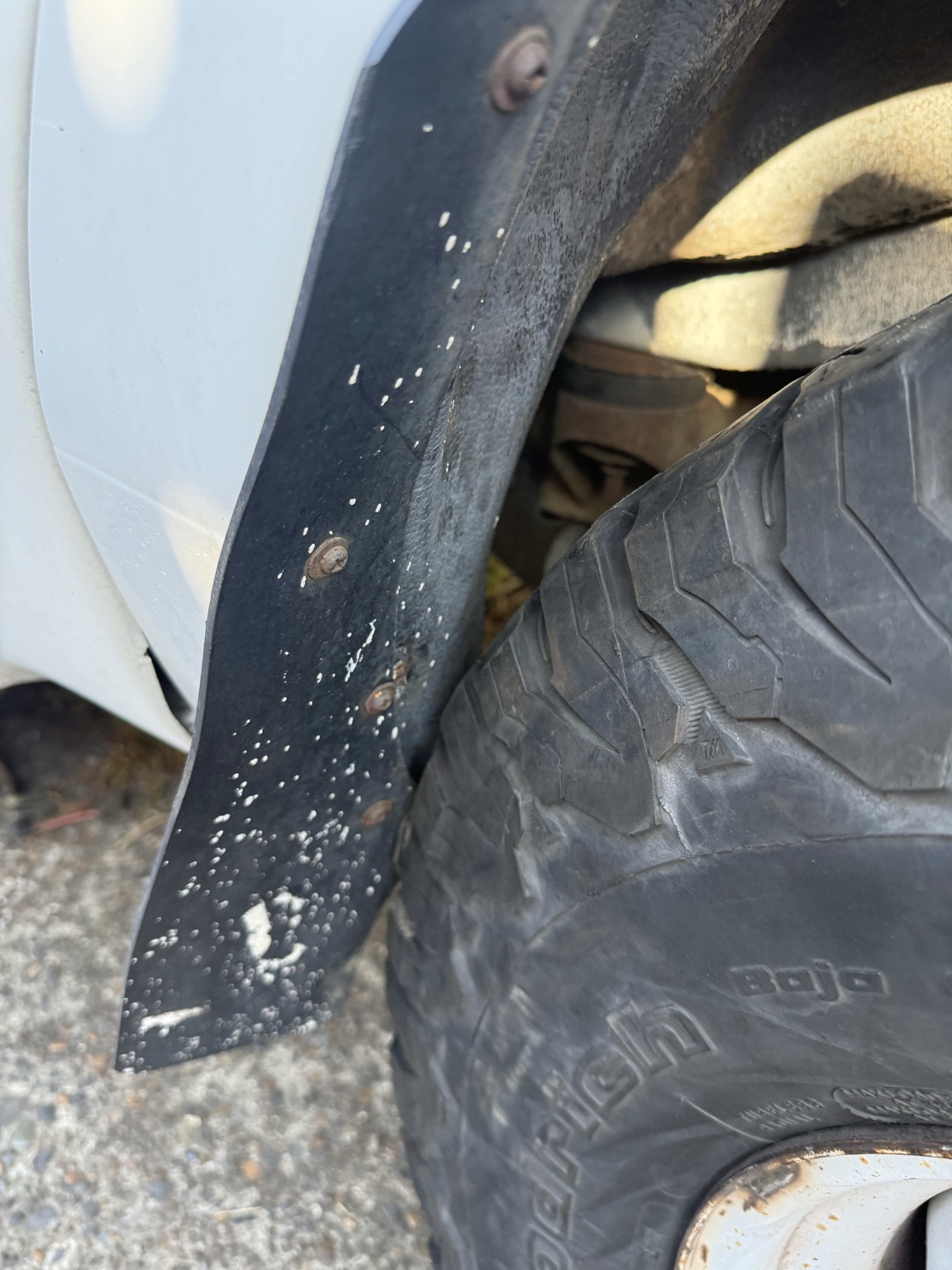 Detail of Buck's rear tire